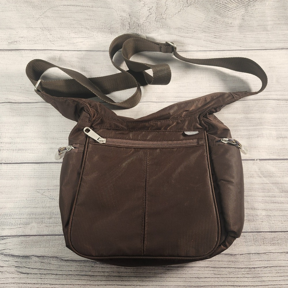 eBags Piazza Day Bag Brown Nylon Crossbody Travel Purse EB2108-9